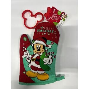 Disney Mickey Mouse Oh Boy! Holiday Joy! Oven Mitt and Cookie Cutter